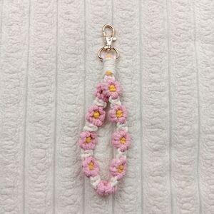 2/$20 Bohemian Flower Daisy Weave Wrislet Key Chain Bracelet